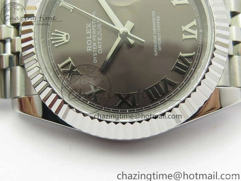 1219 DateJust 41mm 126334 SS BP Maker 1:1 Best Edition New Version Gray Roman Dial on Jubilee Bracelet Reliable 3035